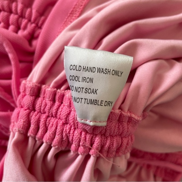 RUMOR Total Time Pink Ruched Open Back Y2K Mini Party Bodycon Dress NWT AU6/US2 - Picture 11 of 12